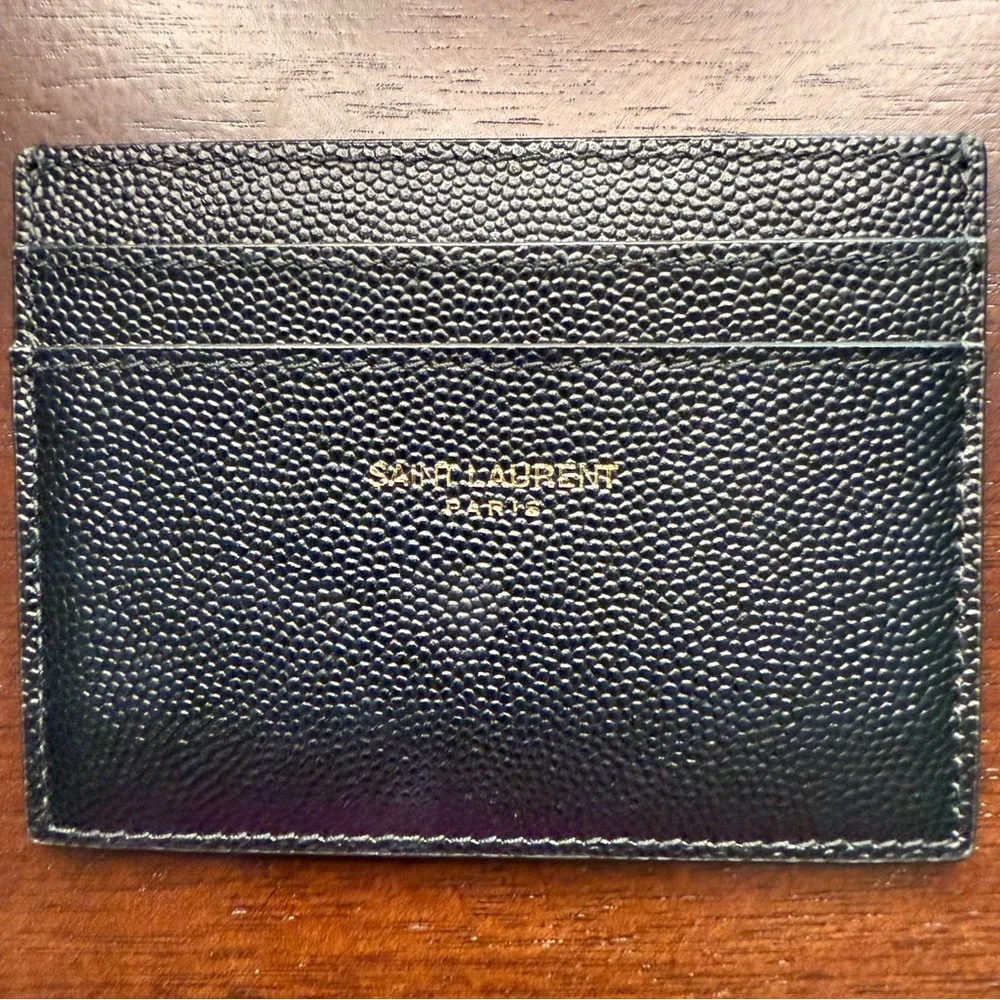 Saint Laurent Black Leather Card Holder - Picture 3 of 7